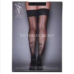 NEW Victoria's Secret TEASE ME LOVE ME Back Seam High Thigh Sheer LARGE